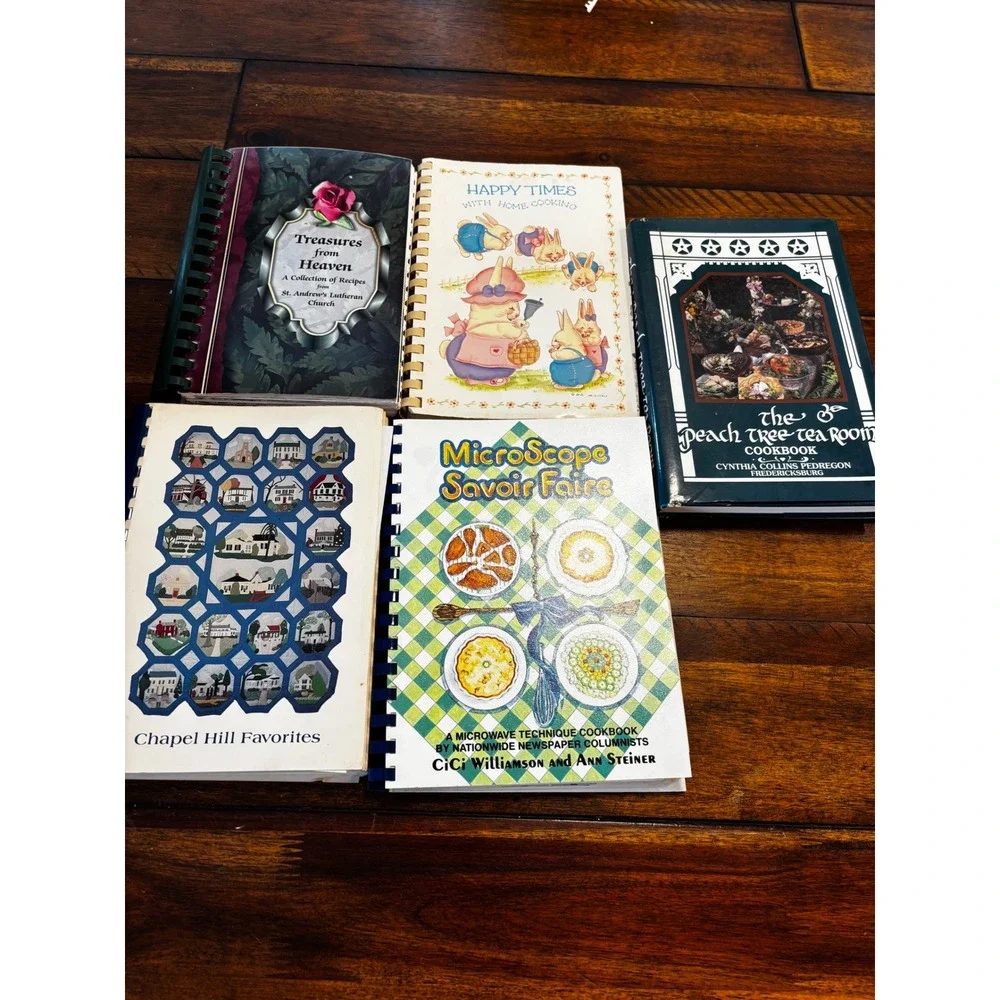 Vintage Cookbook Lot of 5 Peach Tree Tea Room Chapel Hill Texas Church Recipes